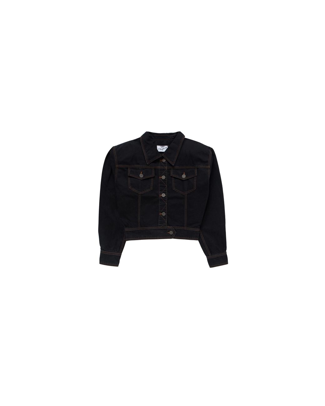VAQUERA Black Cropped Denim Jacket Vaq10J005" for men