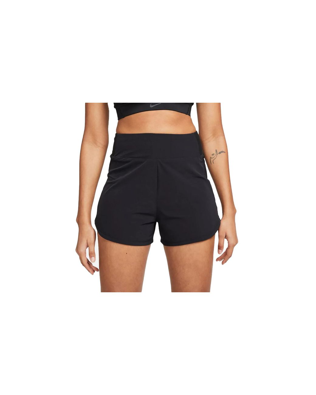 Nike Black Dri-Fit Bliss Fitness High-Waisted 3" Brief-Lined Shorts Dx6018 010"