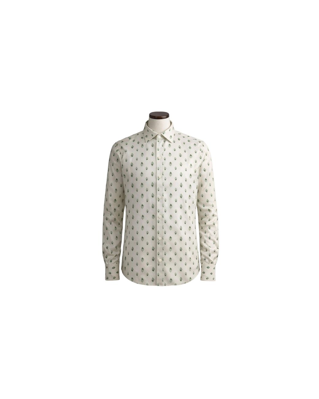Amiri Black Peacock Long-Sleeve Shirt "Ivory Y0M06223Ja Ivg" for men