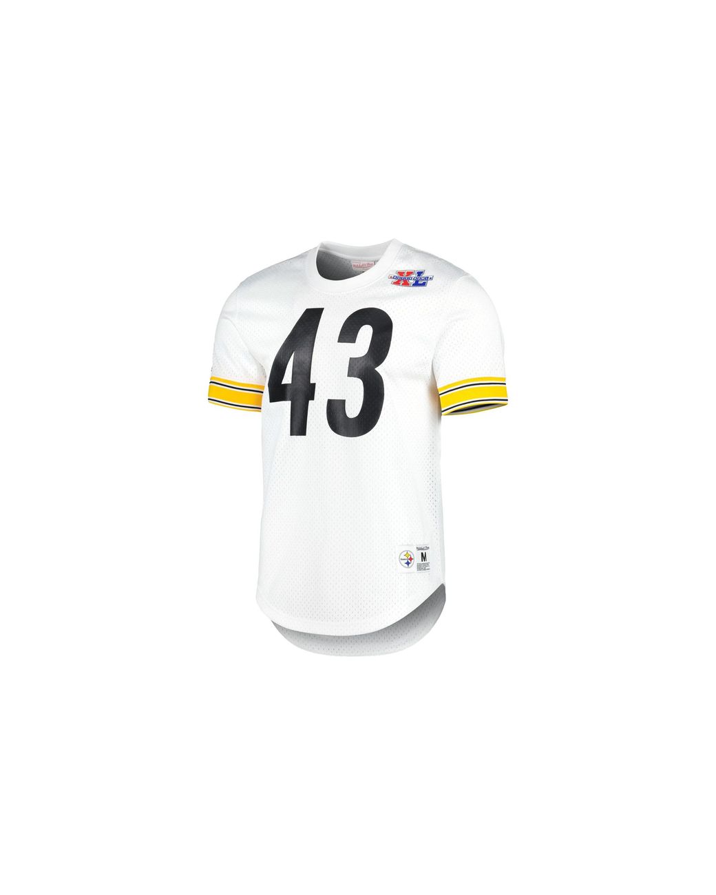 Mitchell & Ness Black Nfl N&N Mesh Crewneck Steelers 2005 Troy Polamalu "Steelers" Nnmpmg18061 Pstwhit05Tpo" for men