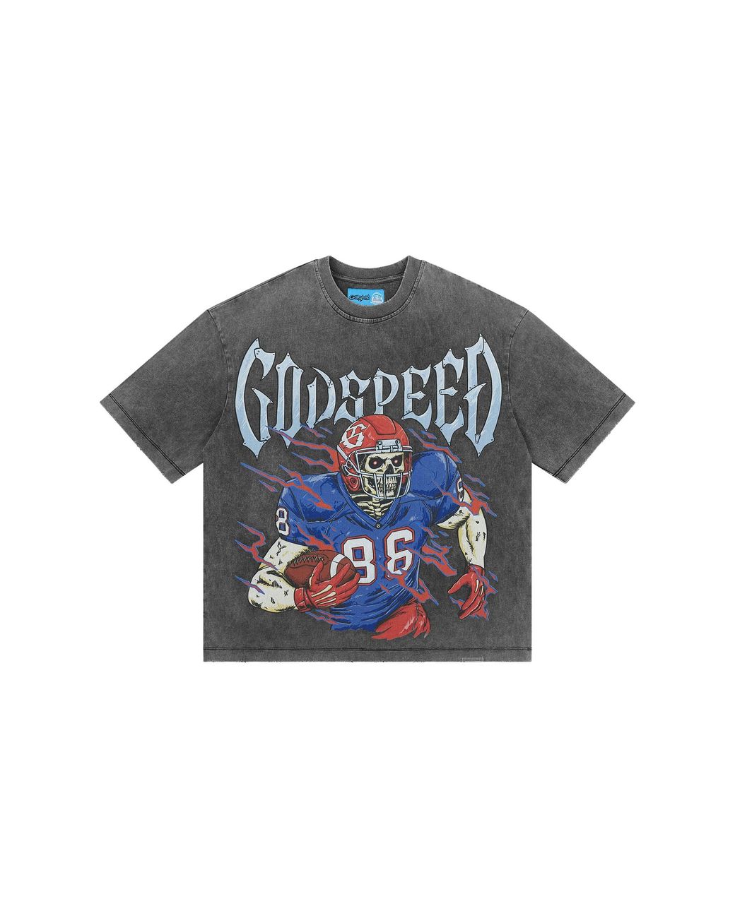 GODSPEED NEW YORK Black End Zone T-Shirt Wash" Gs739" for men
