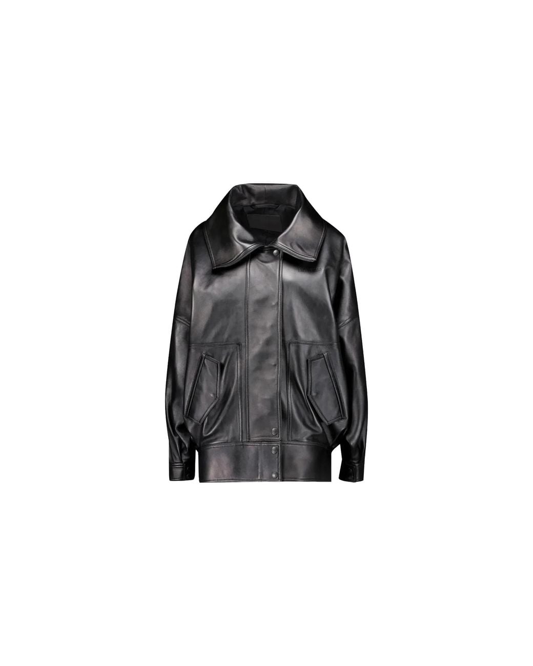 Balenciaga Black High Collar Bomber Jacket A009F0 Tvs05 1000"