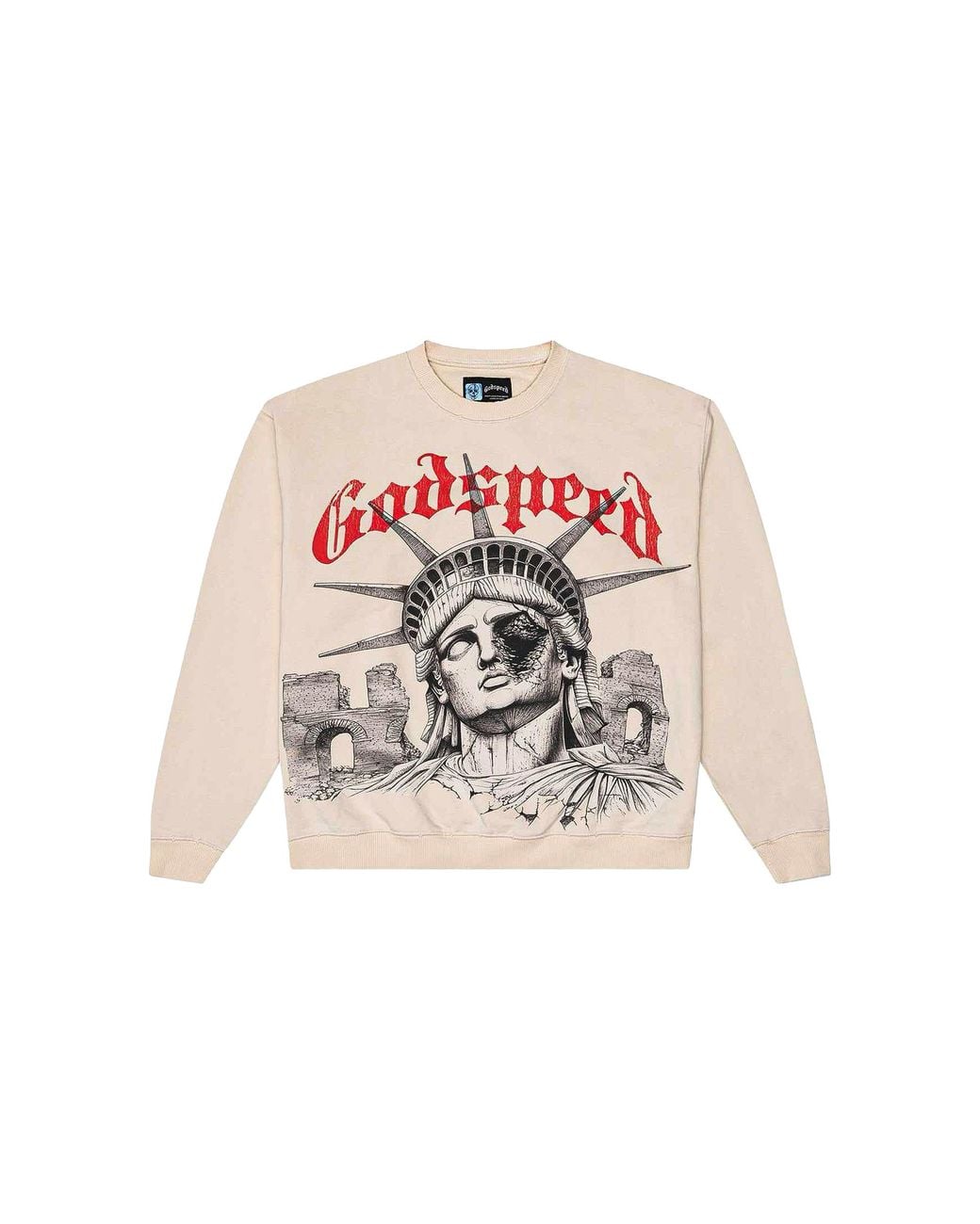 GODSPEED NEW YORK Black Rome Sweatshirt "Bone" Gs934" for men