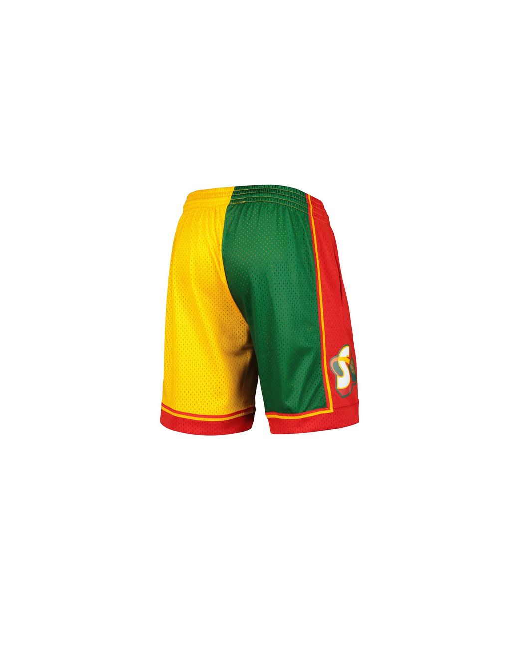 Mitchell & Ness Black Split Swingman Shorts "Nba Seattle Supersonics 1995" Smsh4855 Ssu95Pppgnyw" for men