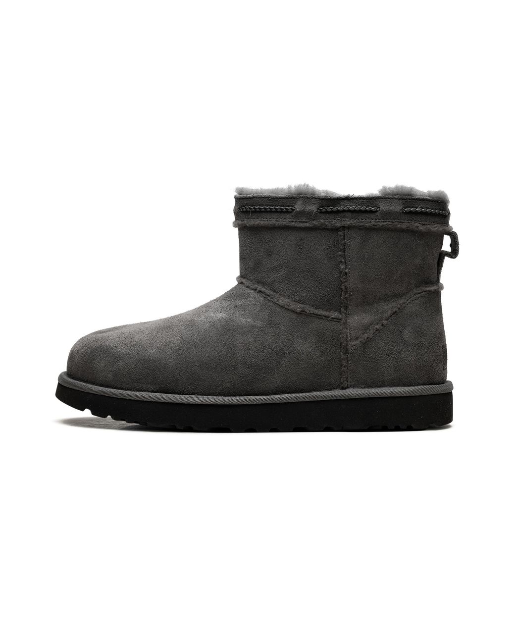 Ugg Black Classic Mini Shearling Braid "Charcoal" 1166751 Chrc"