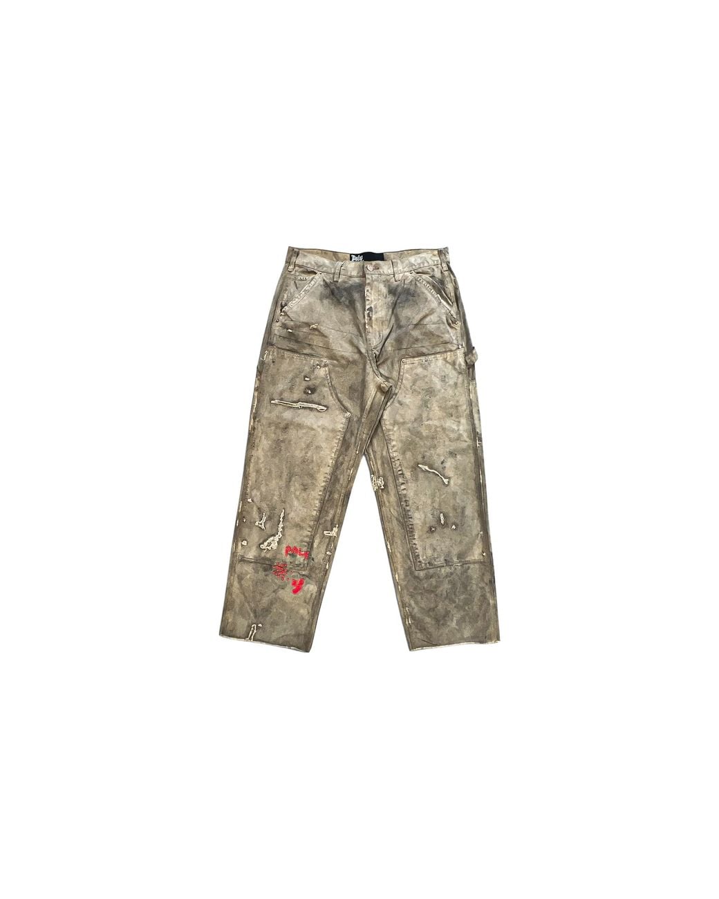 PALY Black Been Thru It Waxed Canvas Double Knee Pants 5U010Q1010Brn" for men