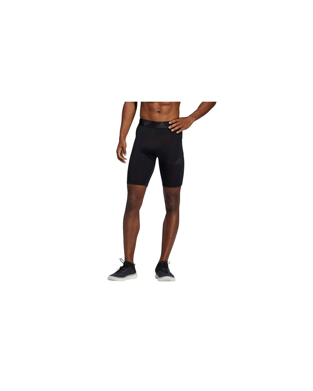 Adidas Black Techfit 3 Stripe Short Tights Gl0458" for men