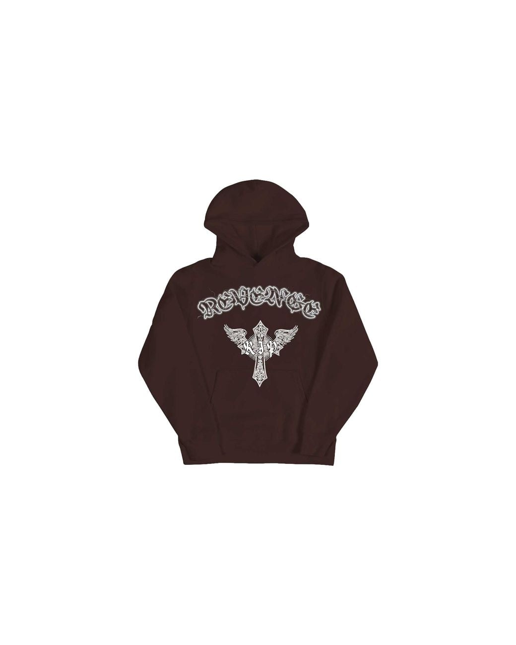 REVENGE Black Skeleton Angel Hoodie Rev0065" for men