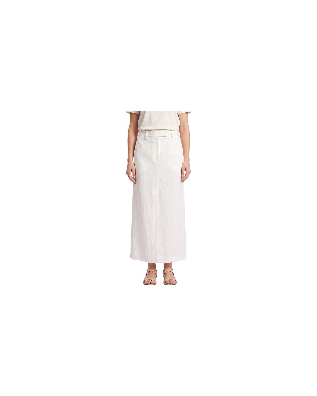 Brunello Cucinelli Black Linen Skirt "Off" Brun2560"