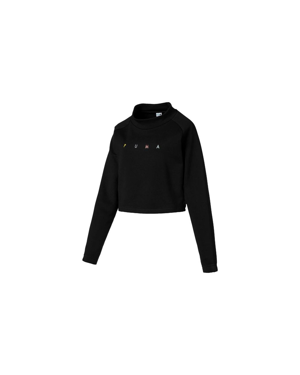 PUMA Black Fierce Cat Cropped Crewneck Sweatshirt