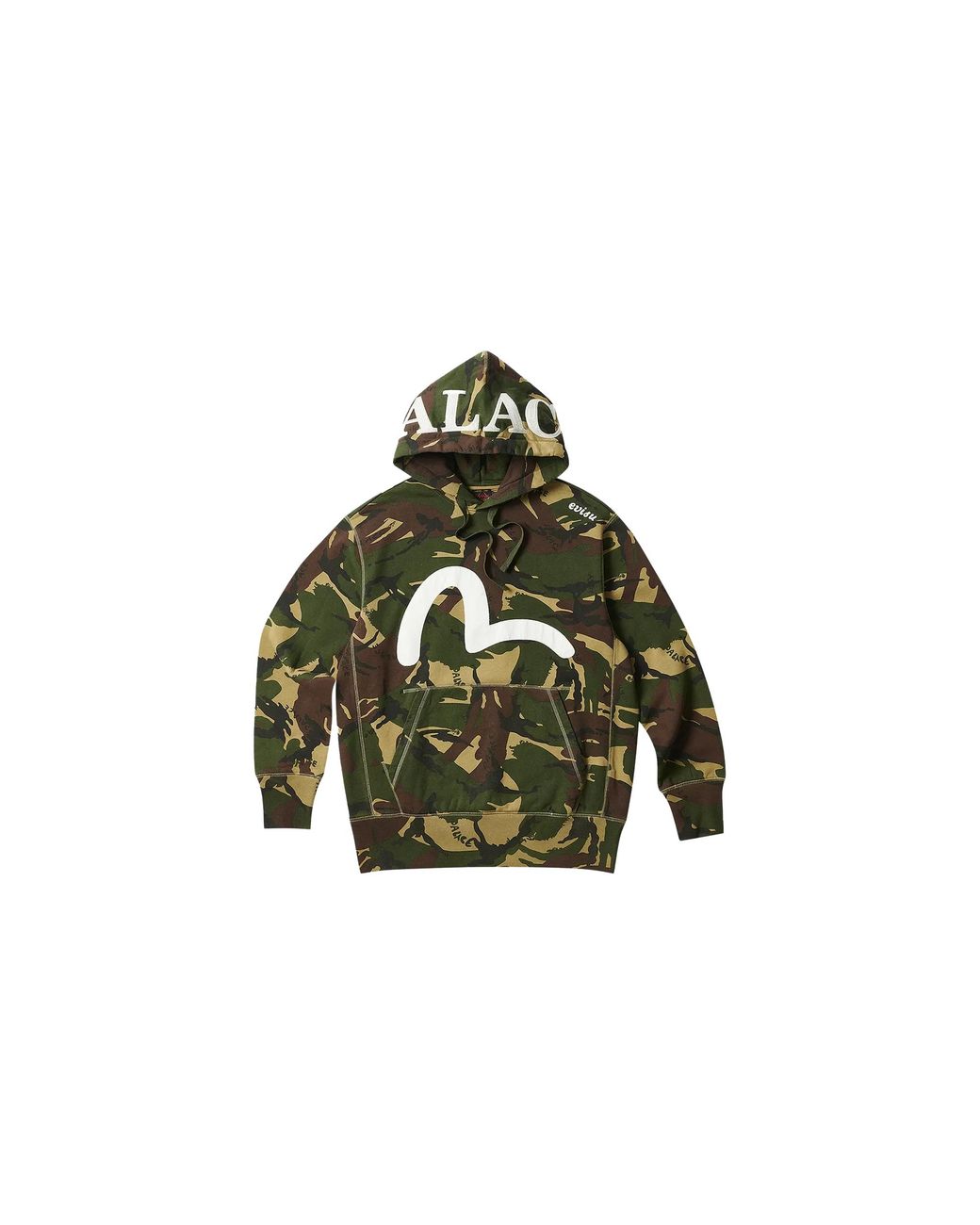 Palace Green X Evisu Seagull Hood "Camo" P0039" for men