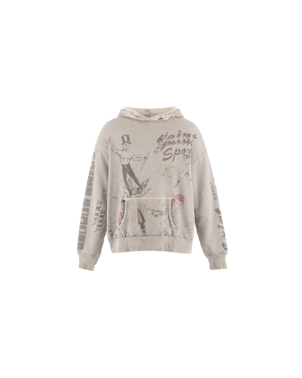 SAINT Mxxxxxx Black Drawings Hoodie "Alexis Ross for men