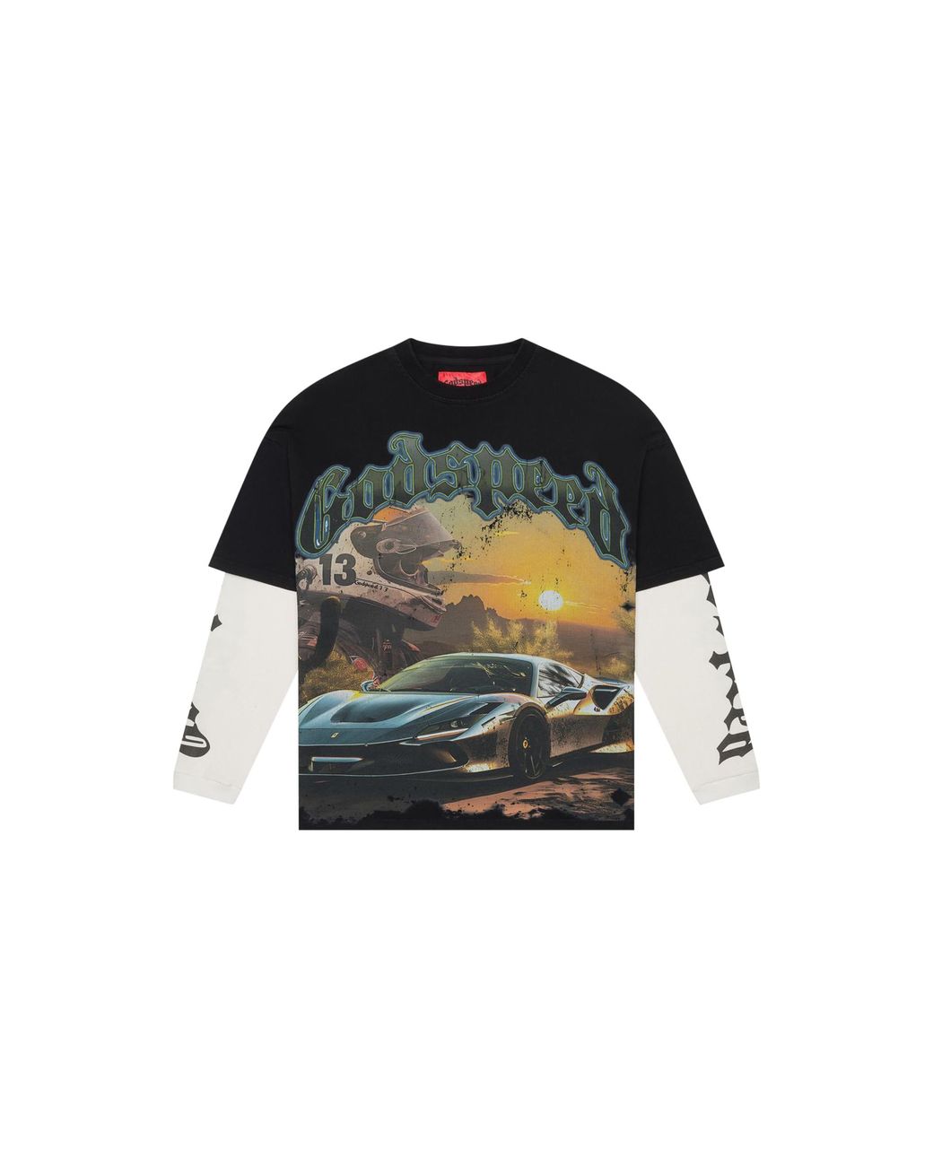 GODSPEED NEW YORK Black Sunset Drift Layered L/S T-Shirt Wash" 9Ldnz5Nf" for men