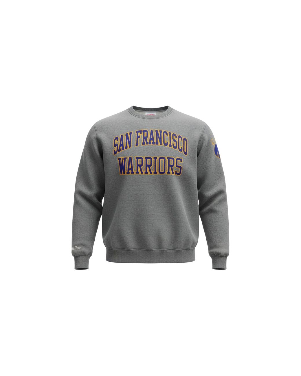 Mitchell & Ness Gray Nba Golden State Warriors Fleece Crew Sweater "The City for men