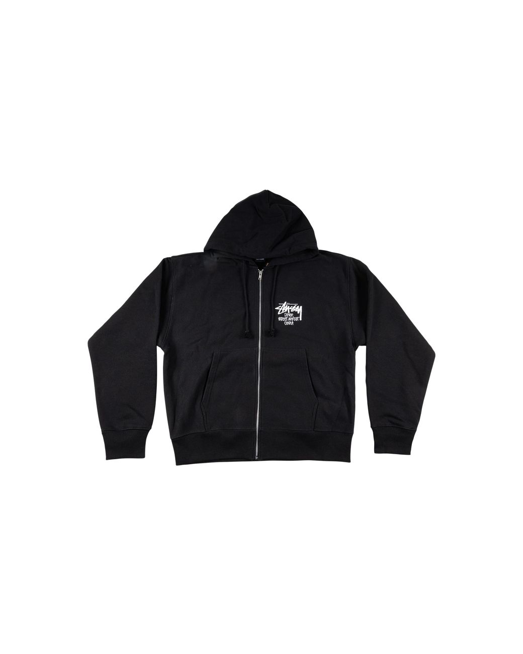 Stussy Black Ginza Zip Hoodie "Dover Street Market for men