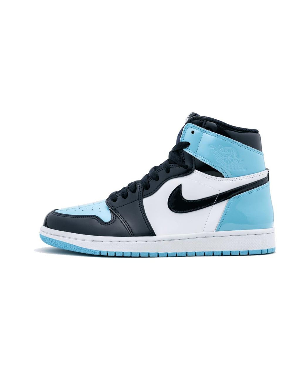Nike Blue Air 1 High Og "Unc Patent Leather" Sneakers