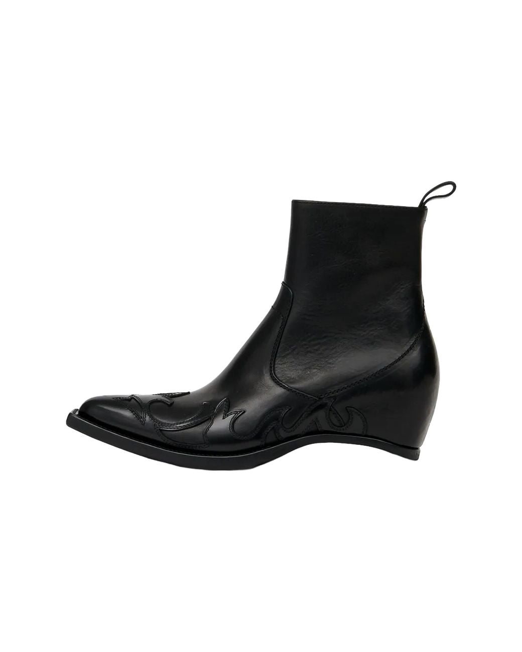 Maison Margiela Black Heel-Less Western Flame Boots H45 Ankle Boot S58Wu0440P7789T8013"