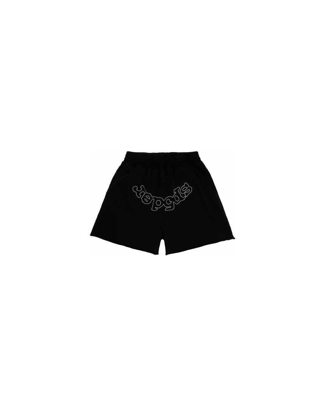 Sp5der Black Og Logo Embroidered Sweatshort 251" for men