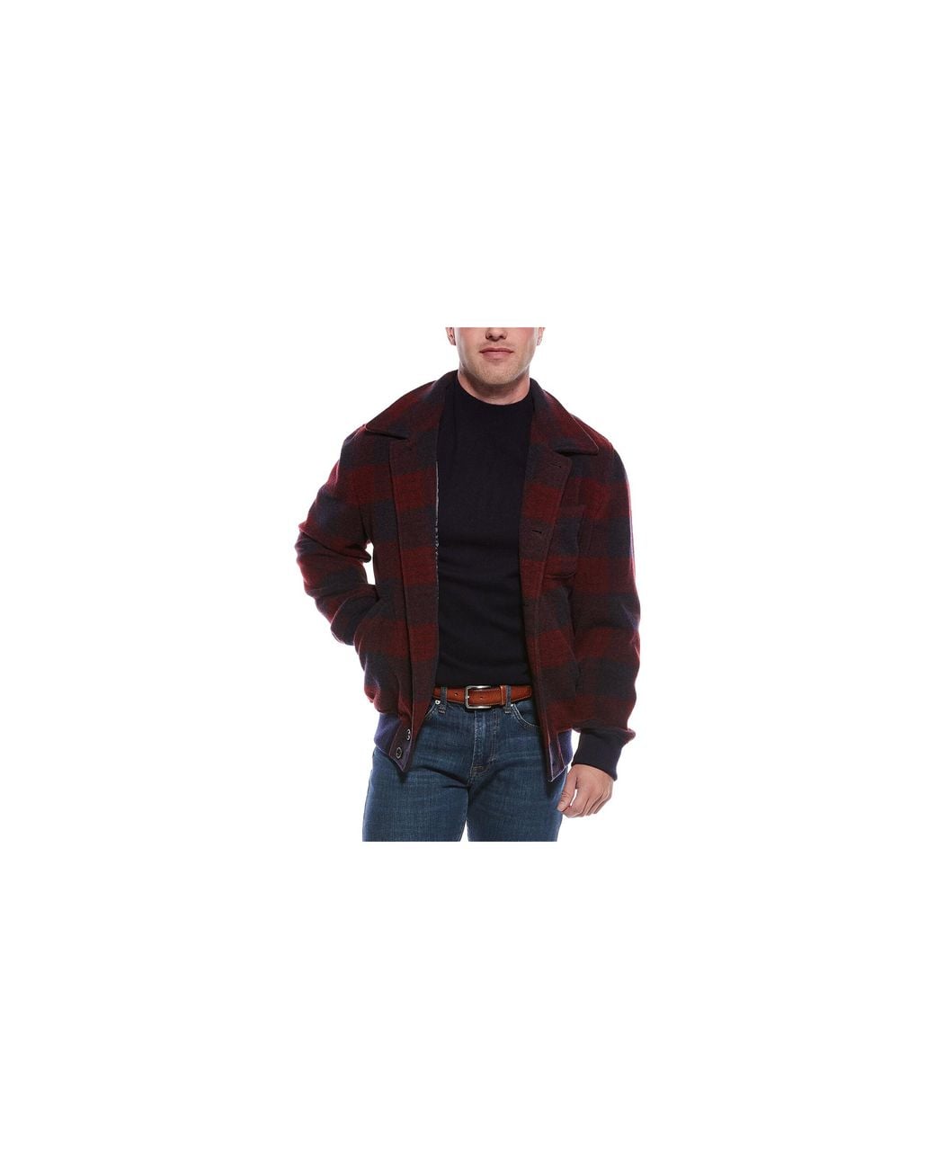 Brunello Cucinelli Black Wool Jacket "Bordeaux Brun2254" for men