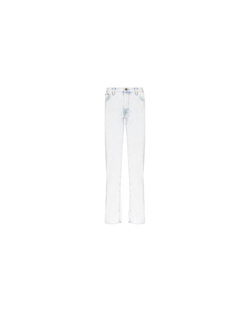 Off-White c/o Virgil Abloh Black Diag Tab Slim Jeans "Bleach/ Omya102C99Den0044001" for men