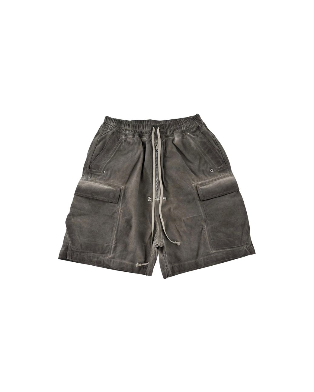 Rick Owens Black Cargo Bela Shorts "Dark Dust" Du02F6369 Dld78" for men