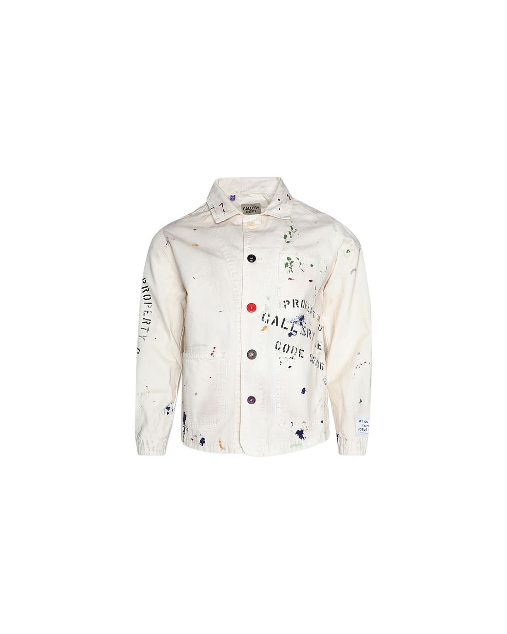 GALLERY DEPT. Black Ep Paint Splatter Chore Jacket Gd373" for men