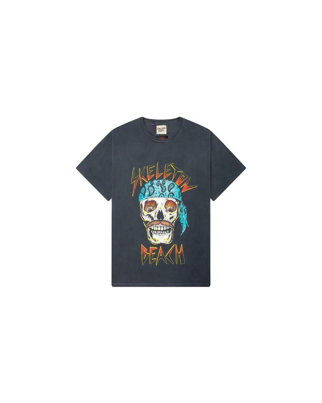 GALLERY DEPT. Black Skeleton Beach T-Shirt "Light Vintage" Gd154" for men