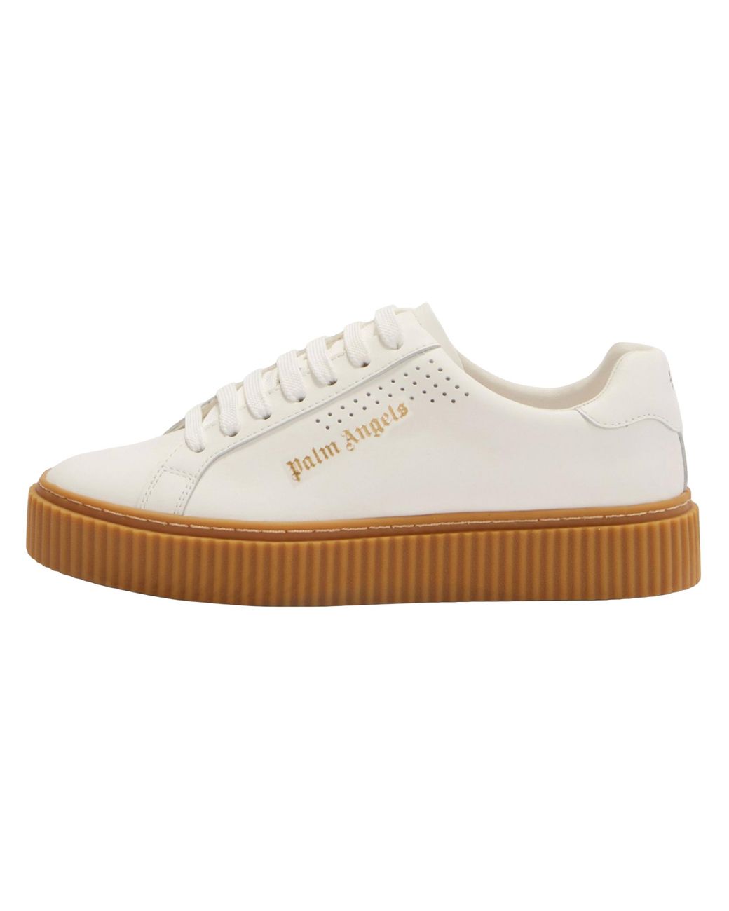 Palm Angels White Platform Sneakers Pwia035F22Lea0030101"