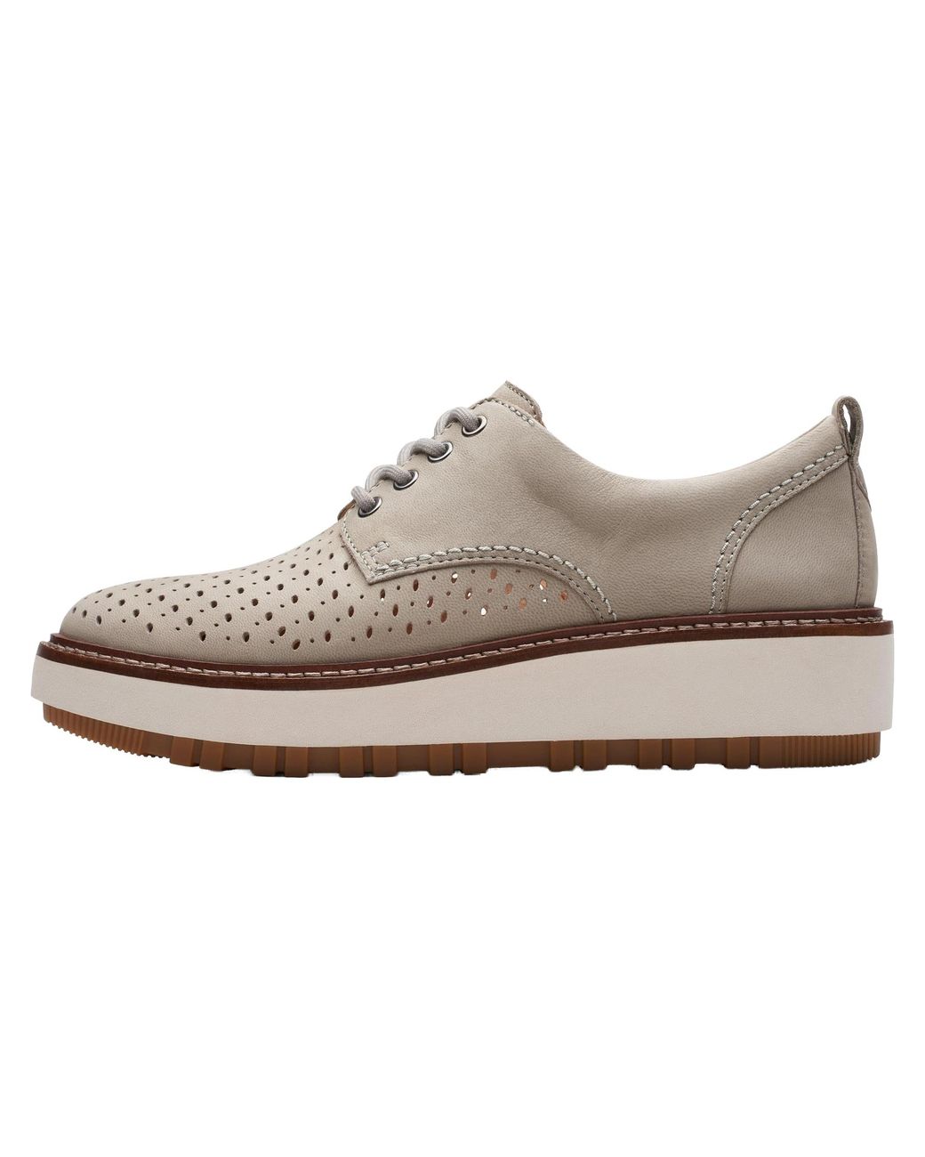 Clarks Black Orianna Move Lace-Up "Stone Nubuck" 26176314"