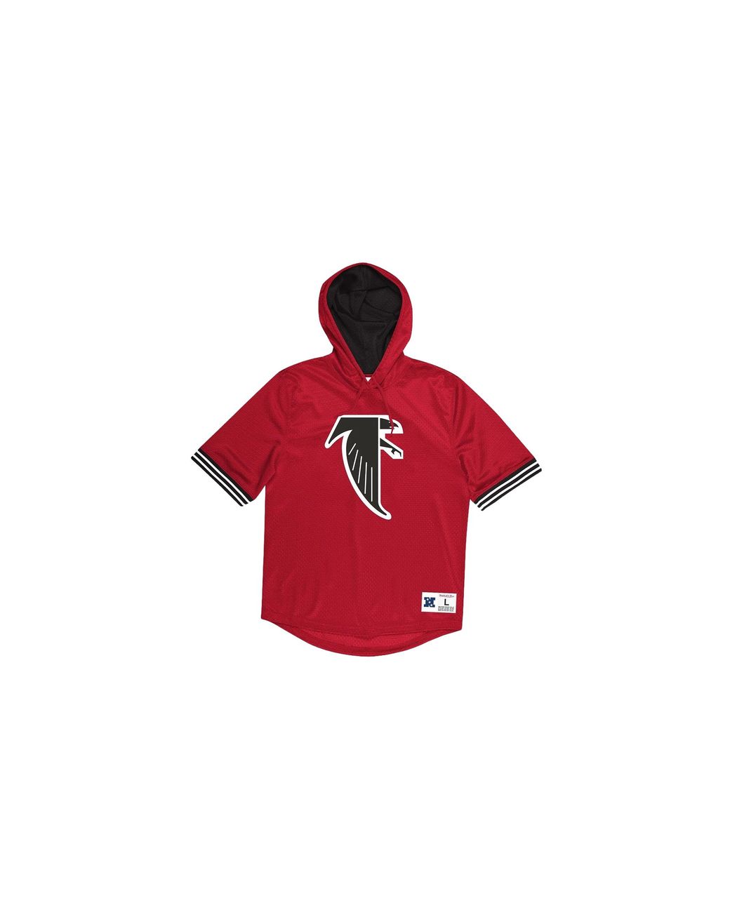 Mitchell & Ness Red Nfl Unbeaten Short Sleeve Mesh Hoodie "Atlanta Falcons for men