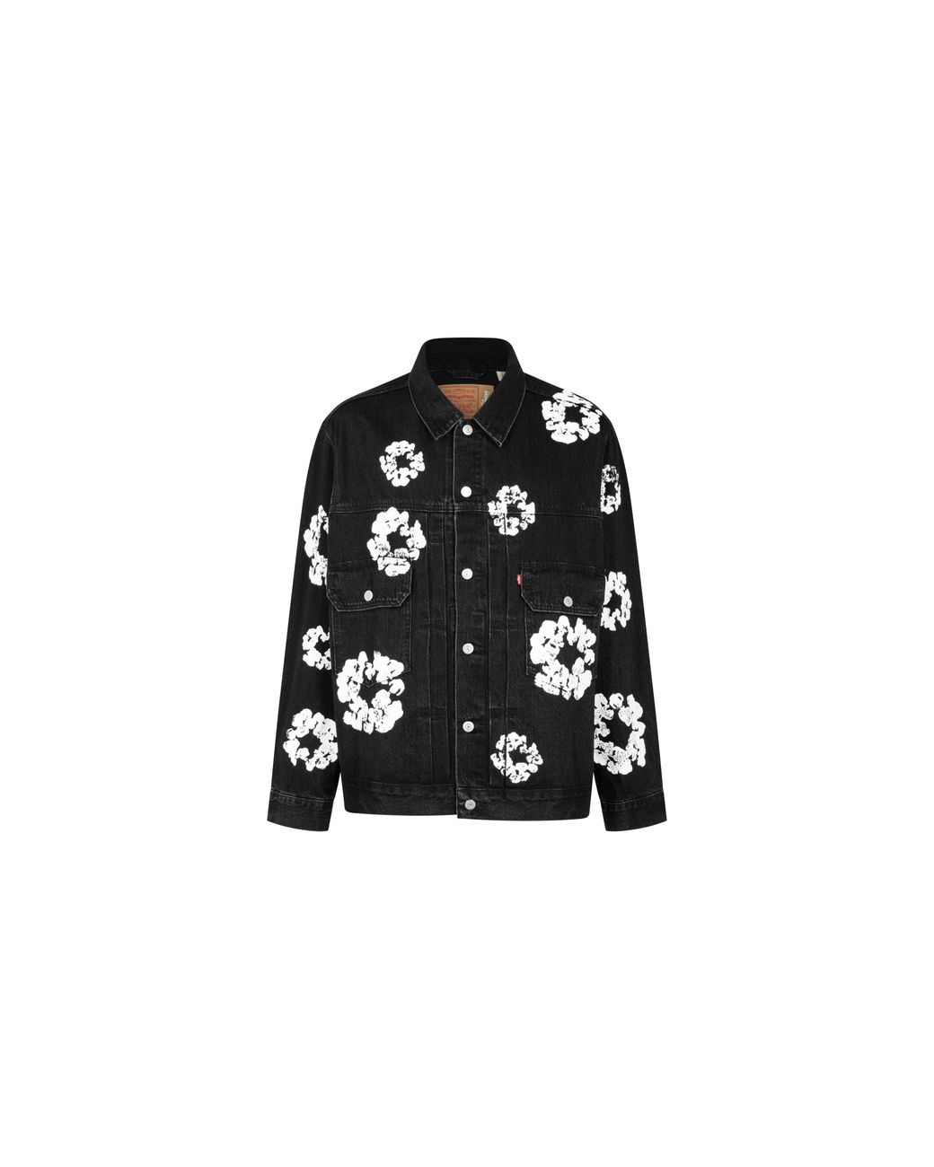 DENIM TEARS Black The Cotton Wreath Denim Jacket Dt15" for men