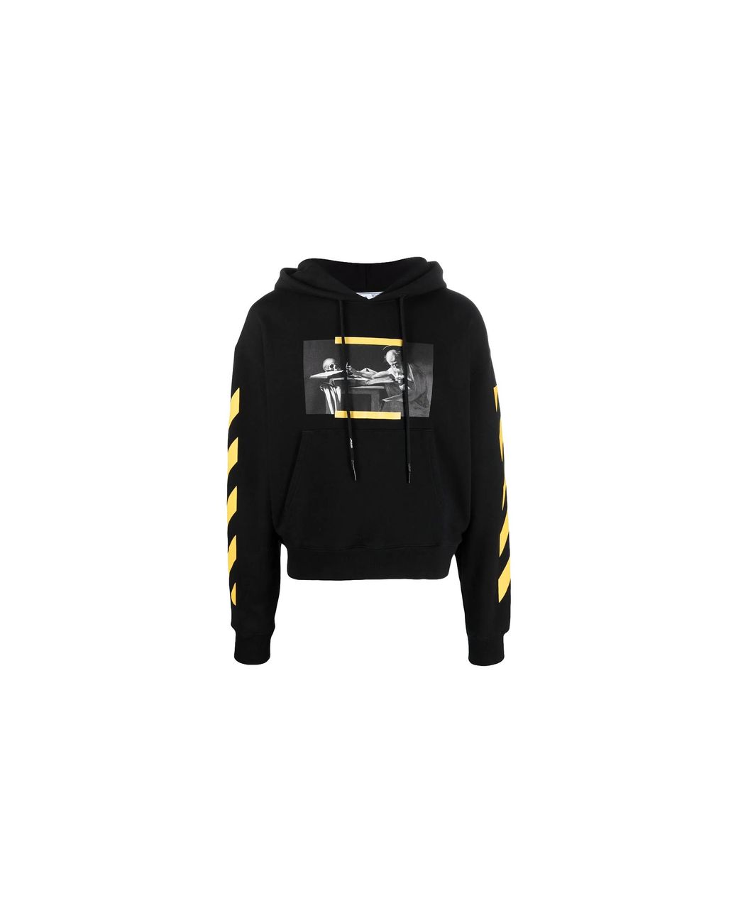 Off-White c/o Virgil Abloh Black Caravaggio Painting Over Hoodie Ombb037F21Fle0111084" for men
