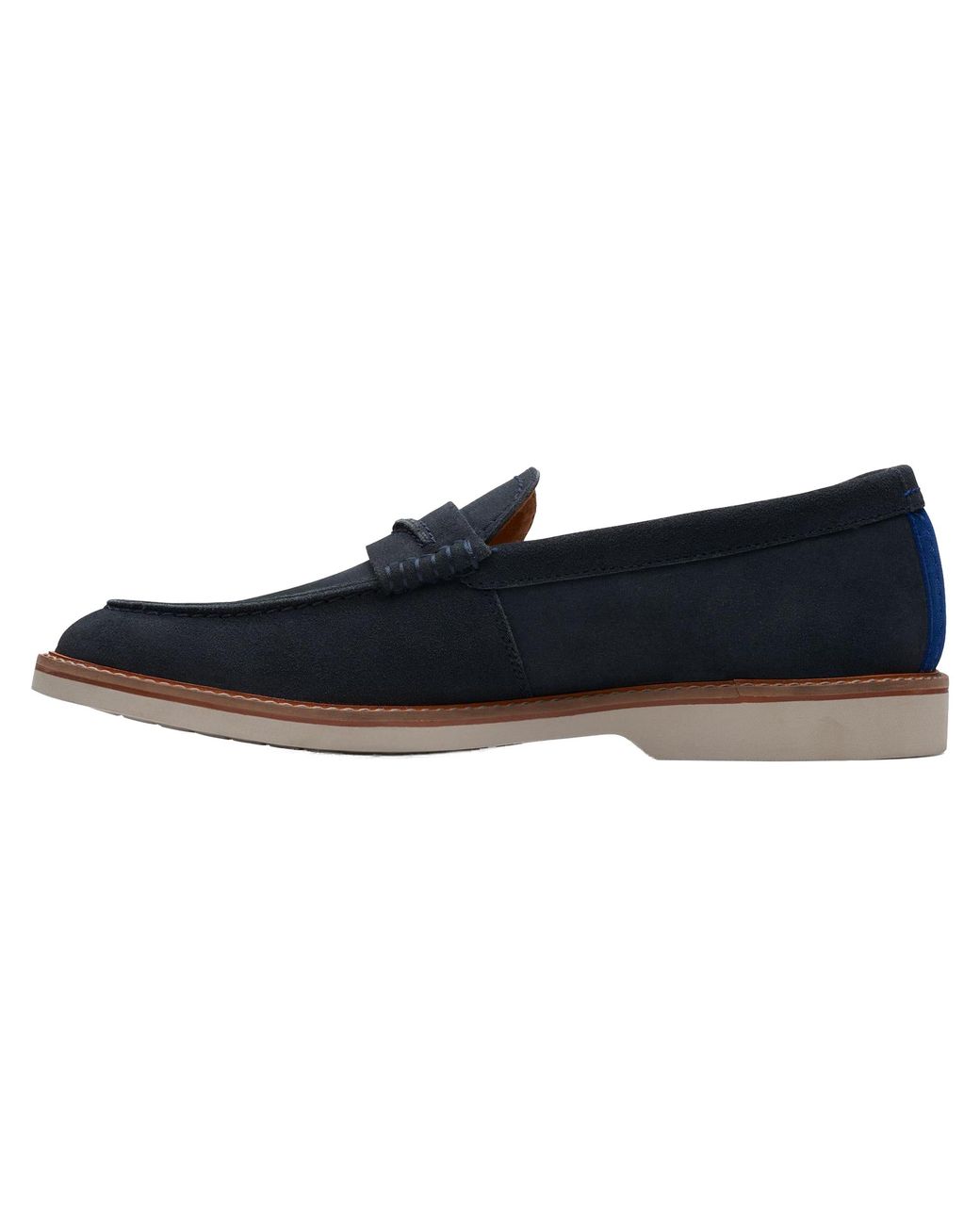 Clarks Black Atticus Lt Slip Loafers Suede" 26172441" for men