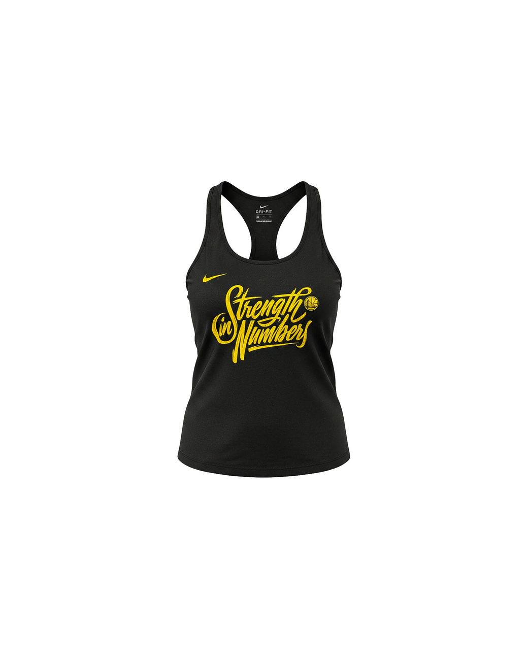 Nike Black Nba Gs Warriors Playoffs Bound Team Mantra Dri-Fit Tank W52440 Blk"