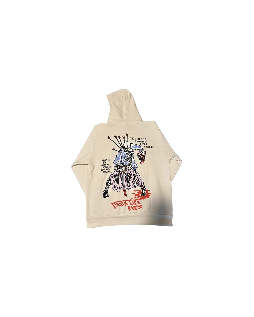 Warren Lotas Black Who Feels Nothing Pullover Hoodie "Alt Cream" Wl083" for men