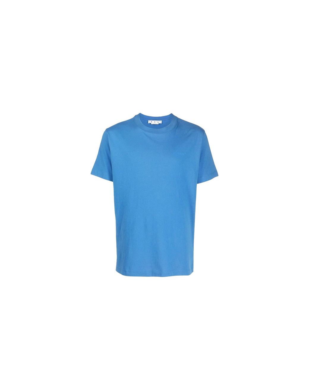 Off-White c/o Virgil Abloh Blue Diag Tab Slim/T-Shirt "Peacock" Omaa027F22Jer0014545" for men