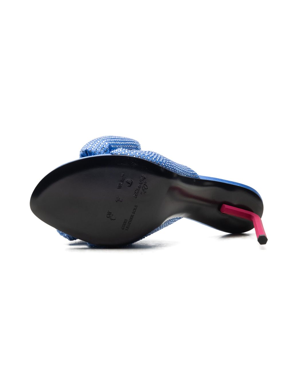 Off-White c/o Virgil Abloh Blue Strass Bow Pop Allen Mule Fuchsia" Owij015F22Fab0024532"