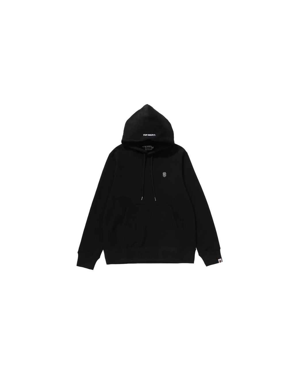 A Bathing Ape Black One Point Pullover Hoodie 001Ppl801302Mblk" for men