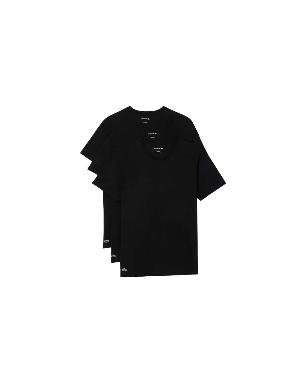 Lacoste Black 3-Pack Undershirts Th9010 51 031" for men