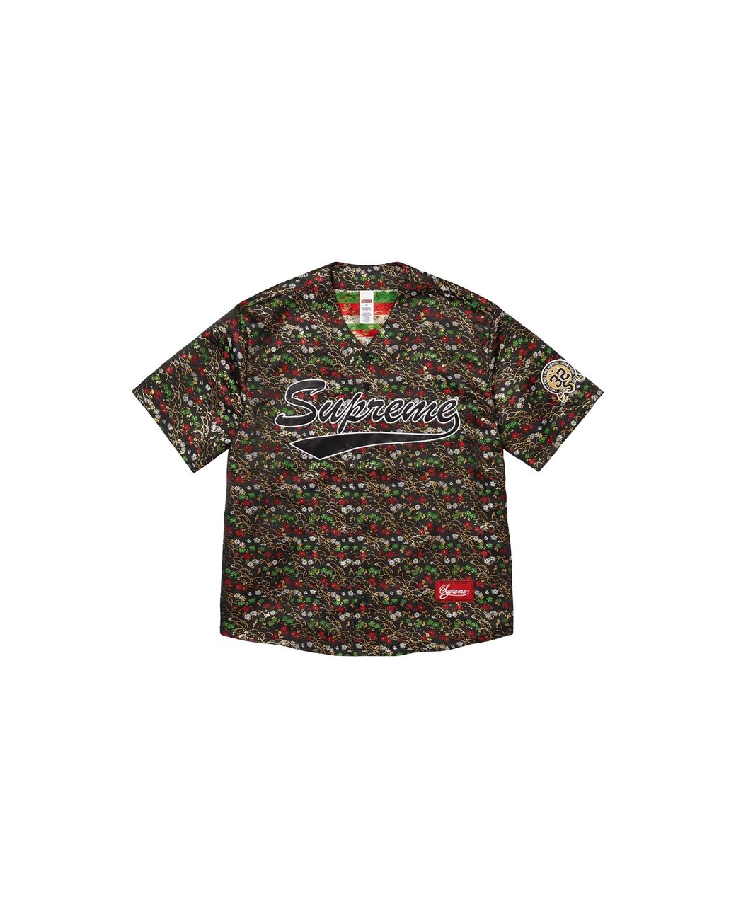 Supreme Black Floral Jacquard Jersey "Ss26