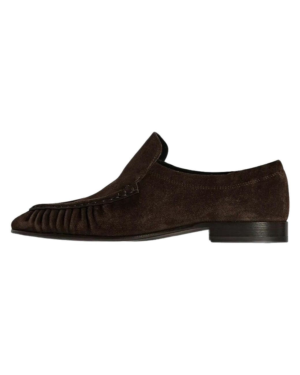 The Row Black Soft Mocassin Two Loafers "Lacquer" F1923 L805 Lqb"