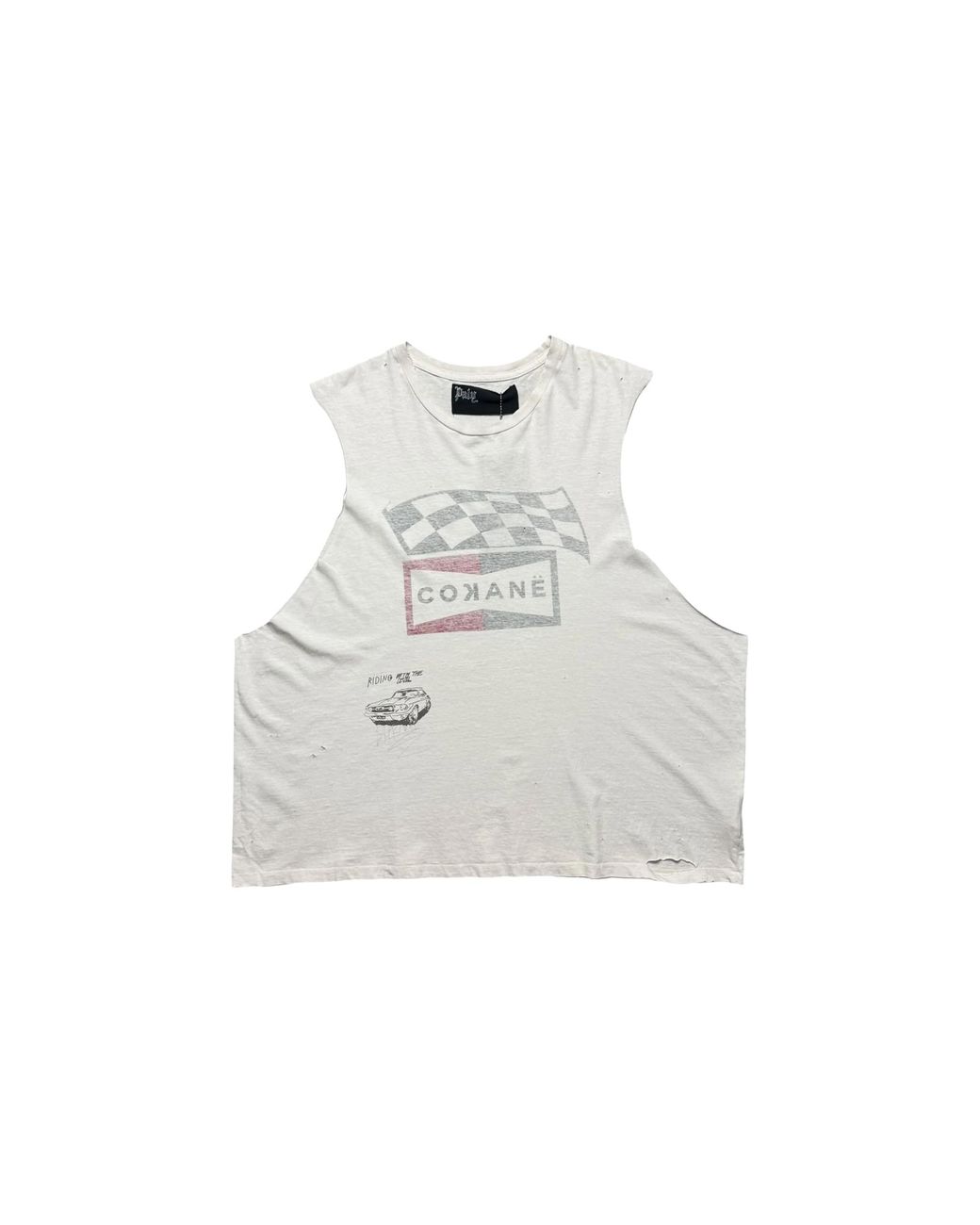 PALY Black Cokane Reversible Cutoff T-Shirt "Cream" 03Ec8Eff" for men