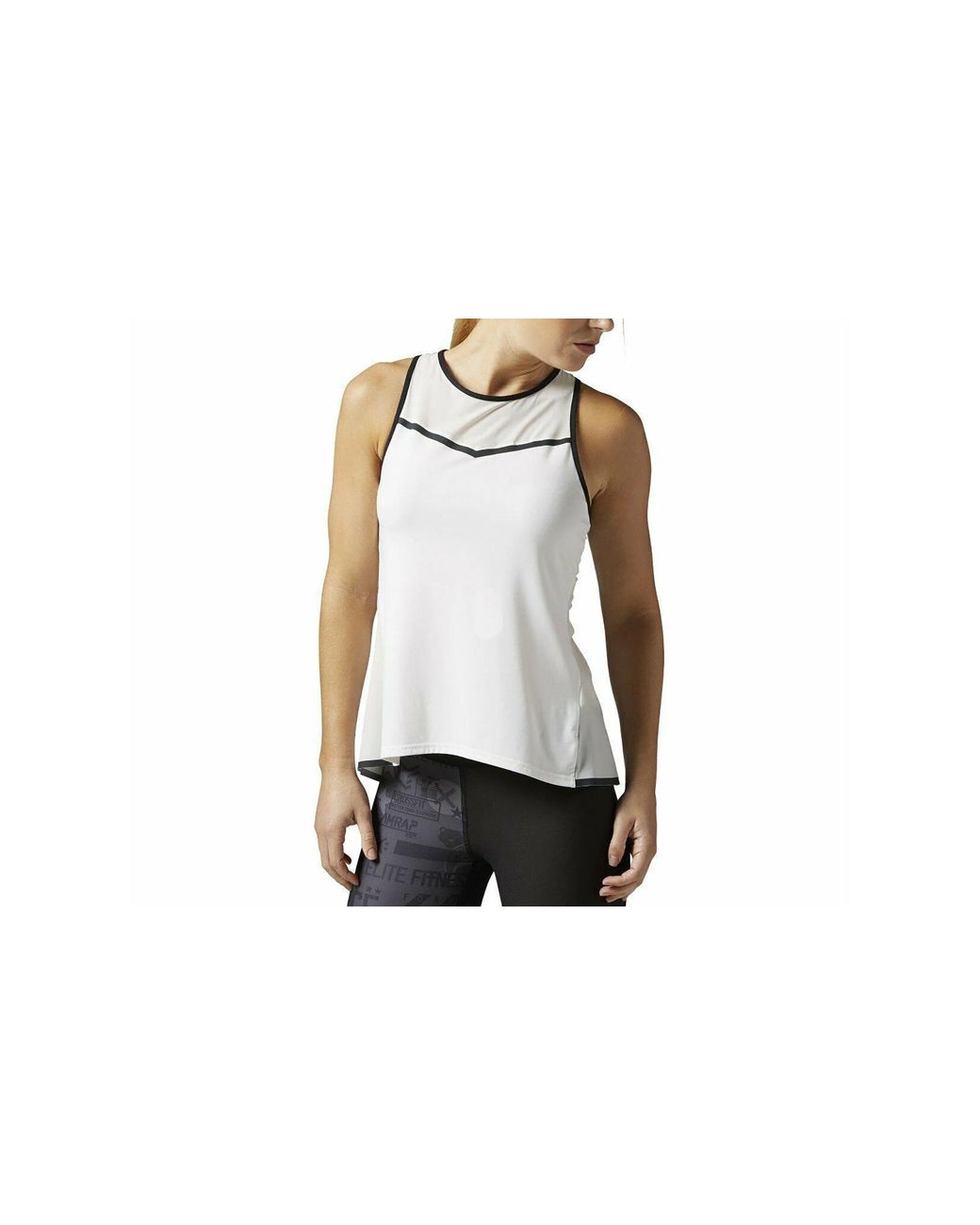 Reebok Black Rcf Crossfit L1 Tank "Chalk" Ai9457"