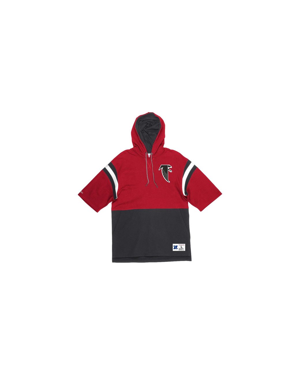 Mitchell & Ness Black Nfl Training Room Short Sleeve Hoodie "Atlanta Falcons for men
