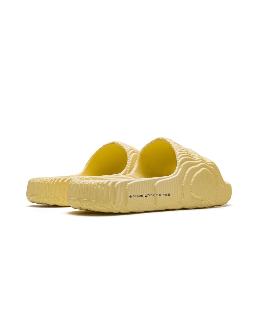Adidas Yellow Adilette 22 Slides "St Desert Sand" Gx6945" for men