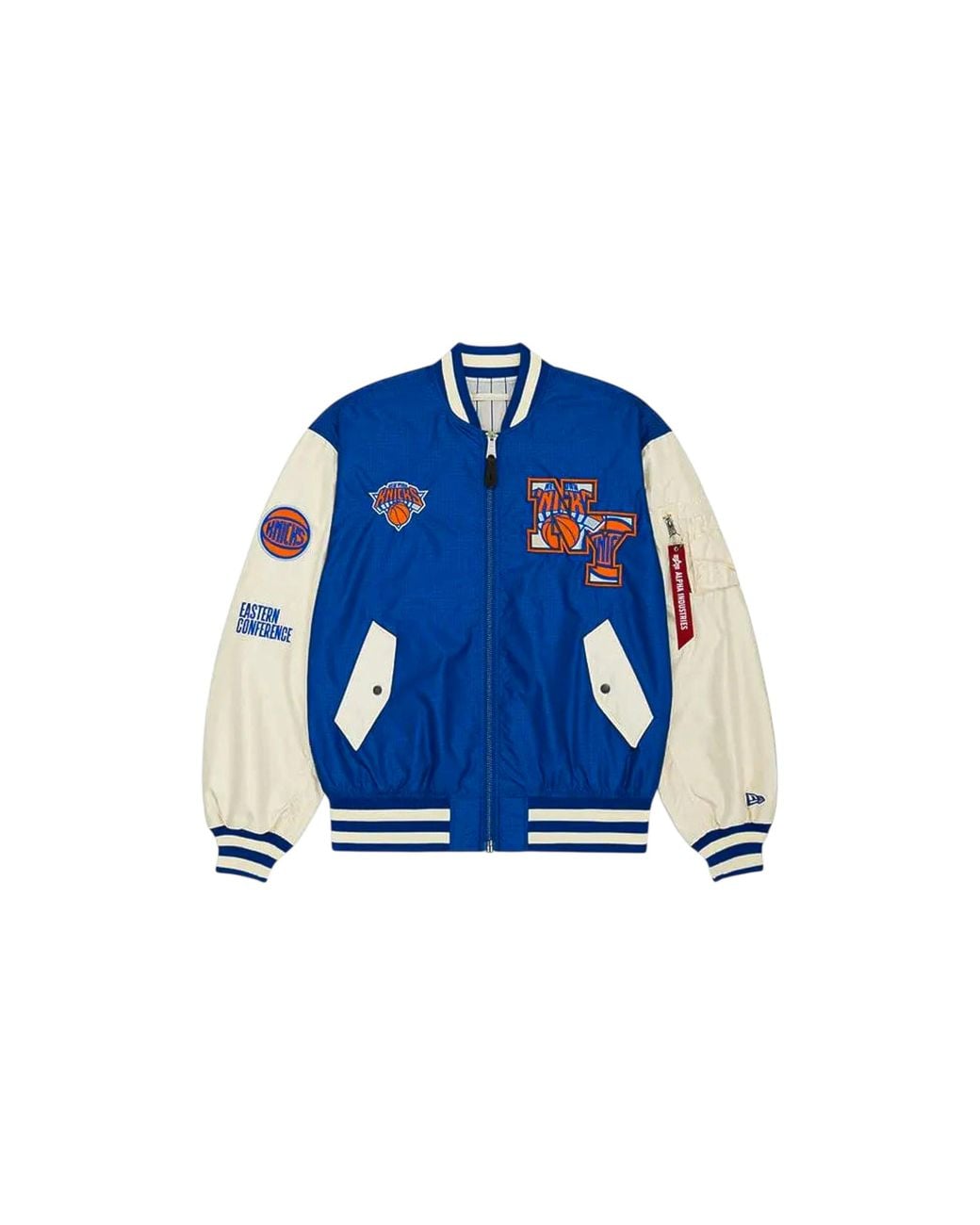 KTZ Blue Alpha Industries New York Knicks-2B Bomber Jacket "Royal Cream" 60564137" for men