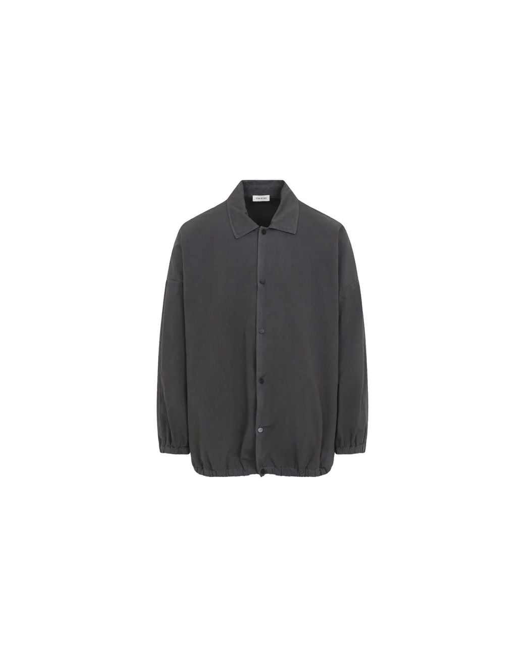 Fear Of God Black Garment-Dyed Cotton Poplin Windbreaker Jacket "Dark" Fg9M64 658Bcg 071" for men