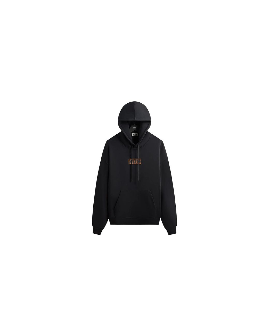 Kith Black Classic Logo Leopard Applique Nelson Hoodie Khm034446 001" for men