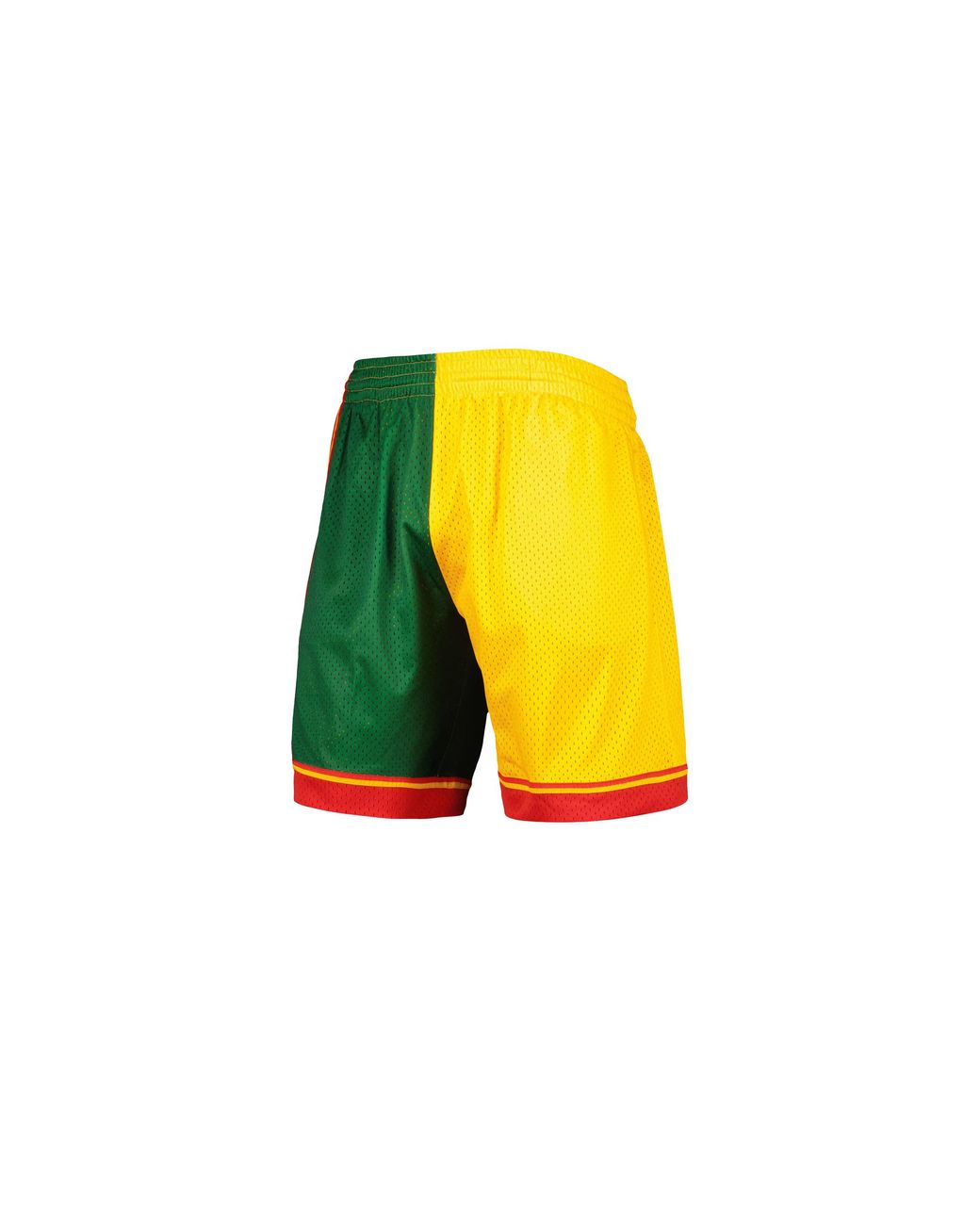 Mitchell & Ness Black Split Swingman Shorts "Nba Seattle Supersonics 1995" Smsh4855 Ssu95Pppgnyw" for men