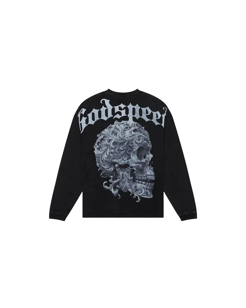 GODSPEED NEW YORK Black Grail Long Sleeves Sweatshirt Wash" Gs121" for men